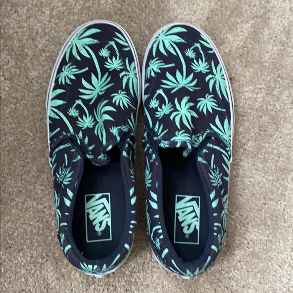 Palm Tree Slip on Vans